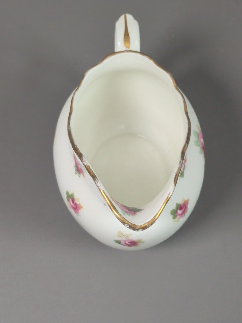 Royal Doulton floral rose cream jug top view