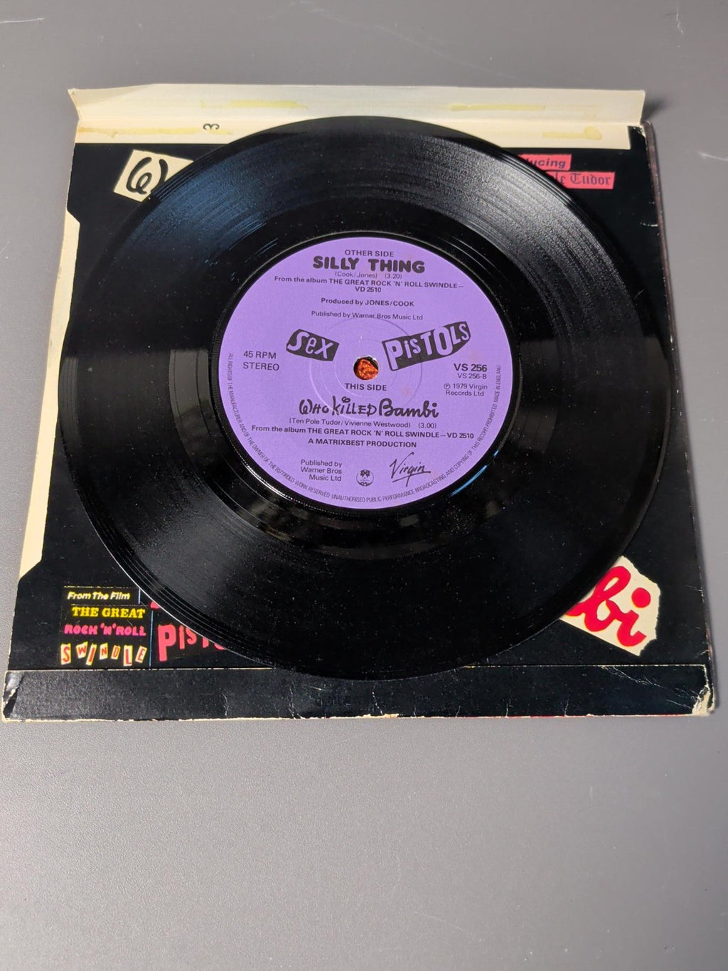 Sex Pistols Who Killed Bambi VS 256 B-side vinyl