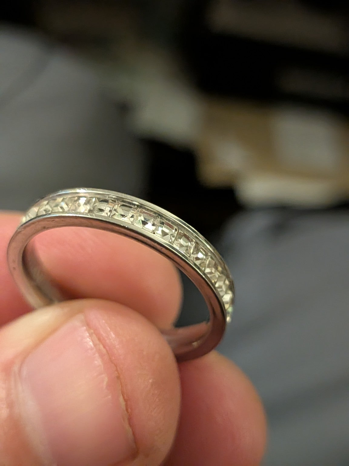 Titanium marking on ring