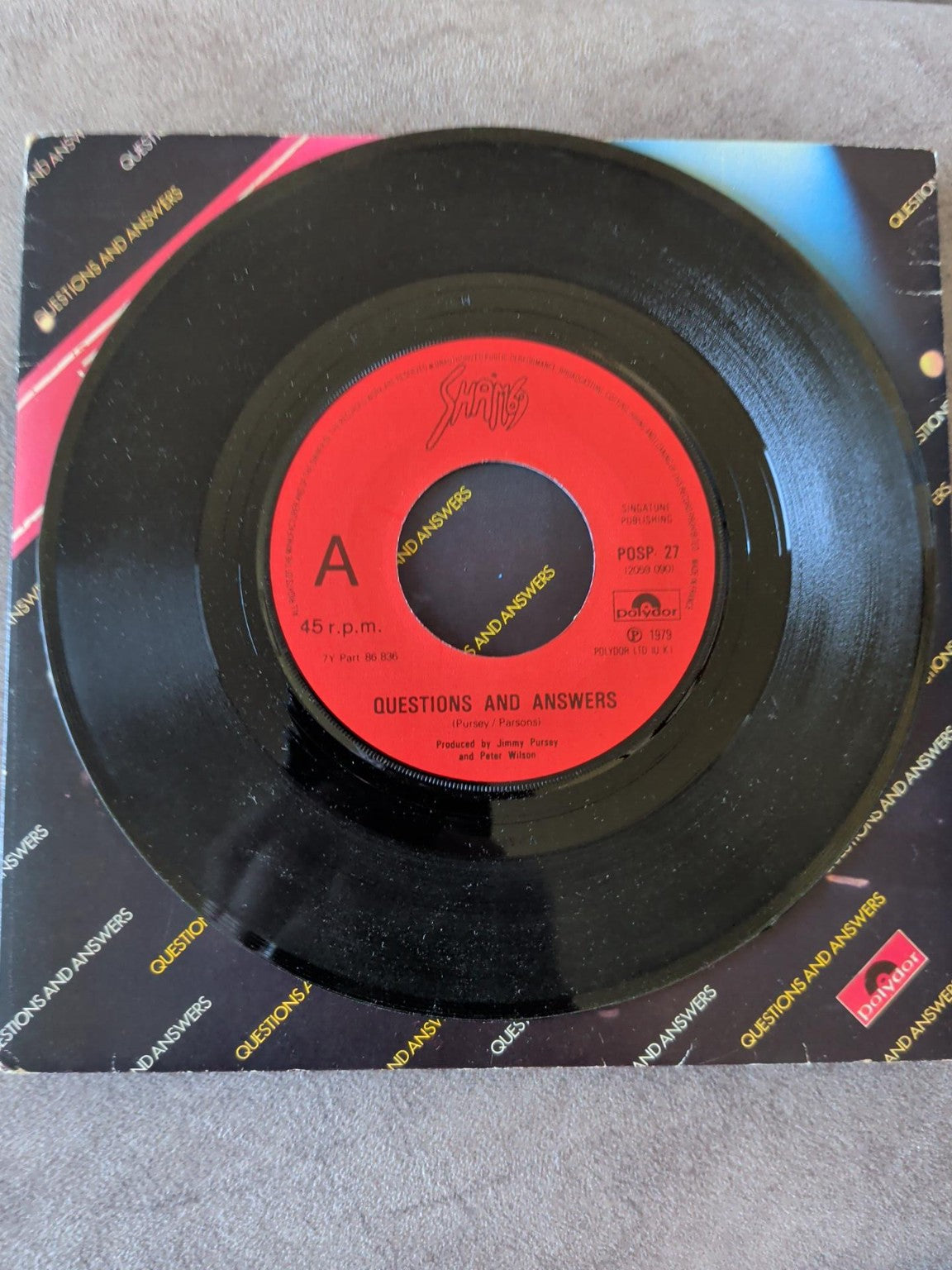 Sham 69 – Questions and Answers – 1979 7-inch Vinyl