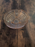 Vintage amber pressed glass bowl