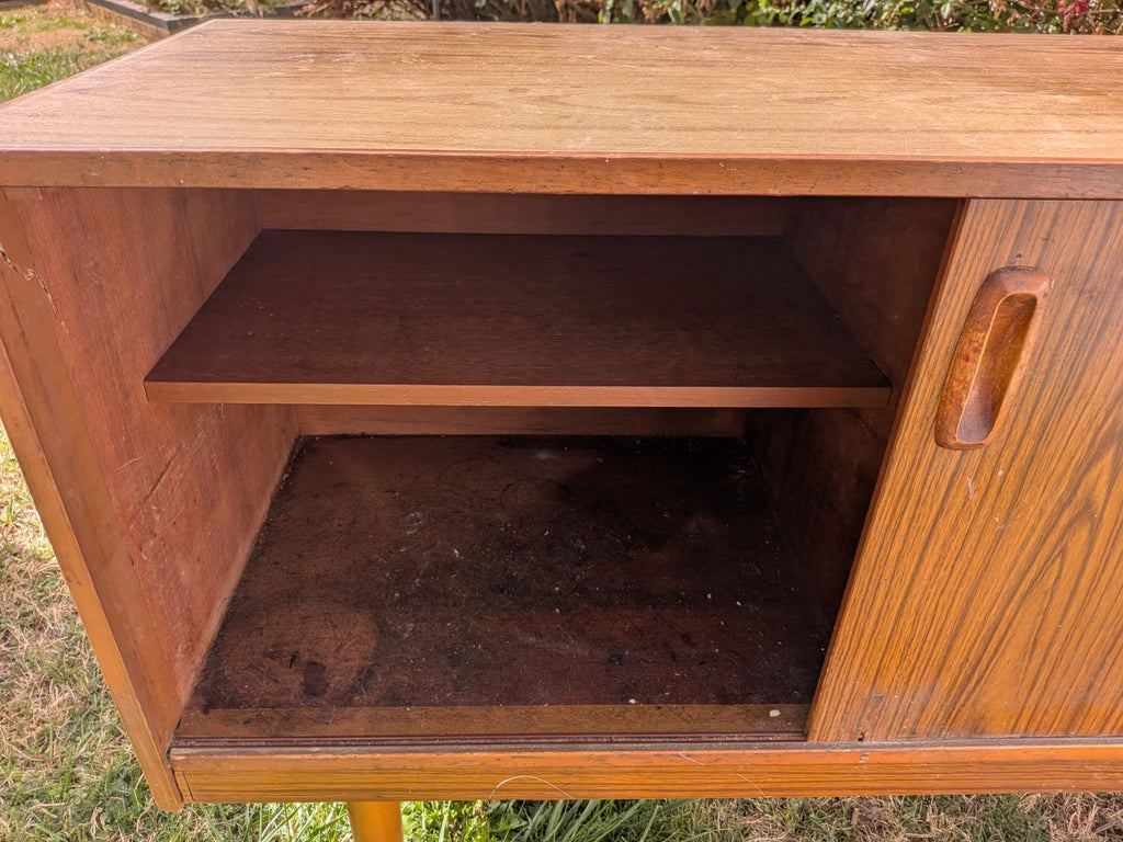 Actual sideboard cupboard interior and shelf