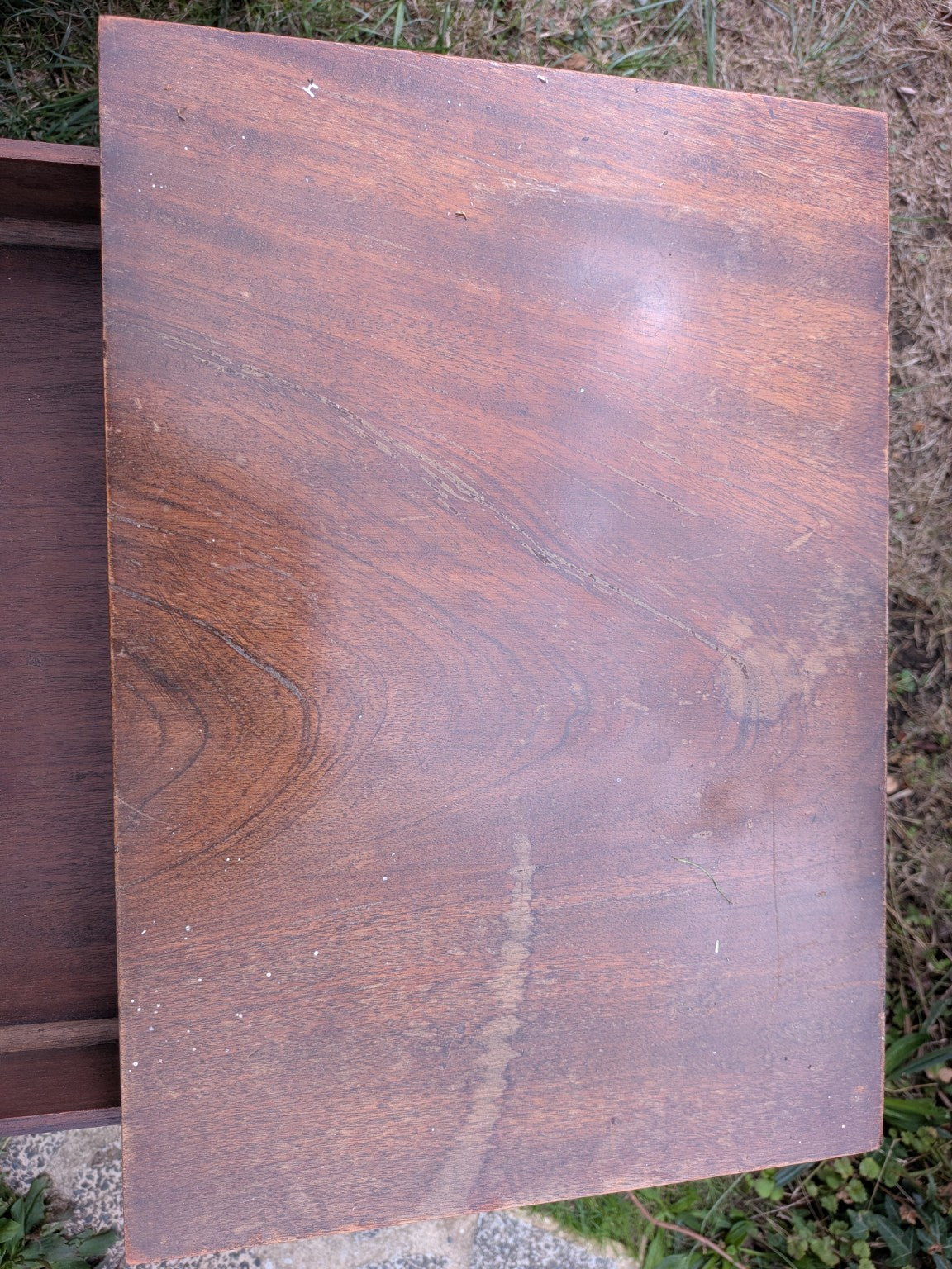 Actual top showing scratches, marks and age-related wear