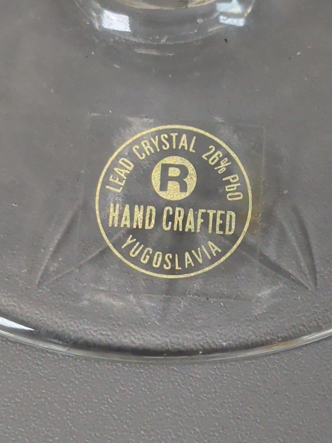 Original Yugoslavia 25% PbO hand crafted lead crystal label